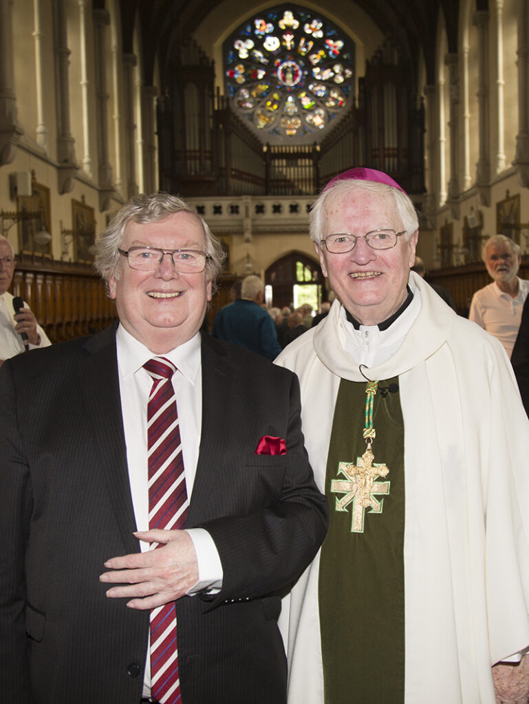 Tony Gorman, Chairman AHA and Bishop Kevin Boland, 50th Jubilarian and pastman